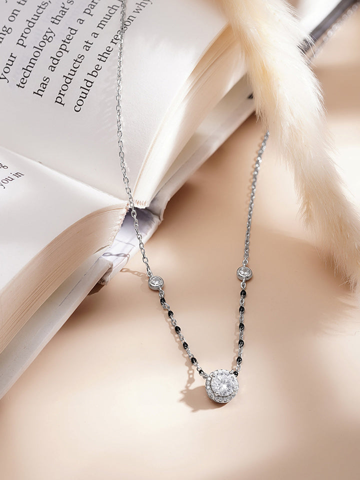 925 Fine Silver Celestial Diamond Mangalsutra Necklace