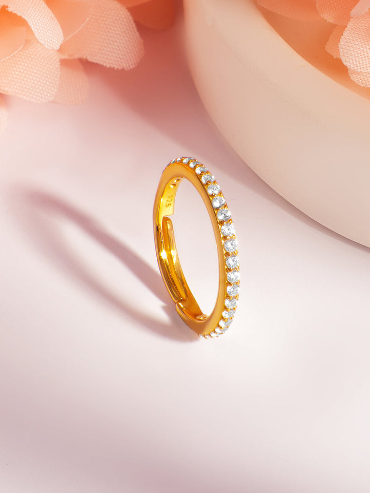 925 Fine Silver Glitter Glow Elegant Band