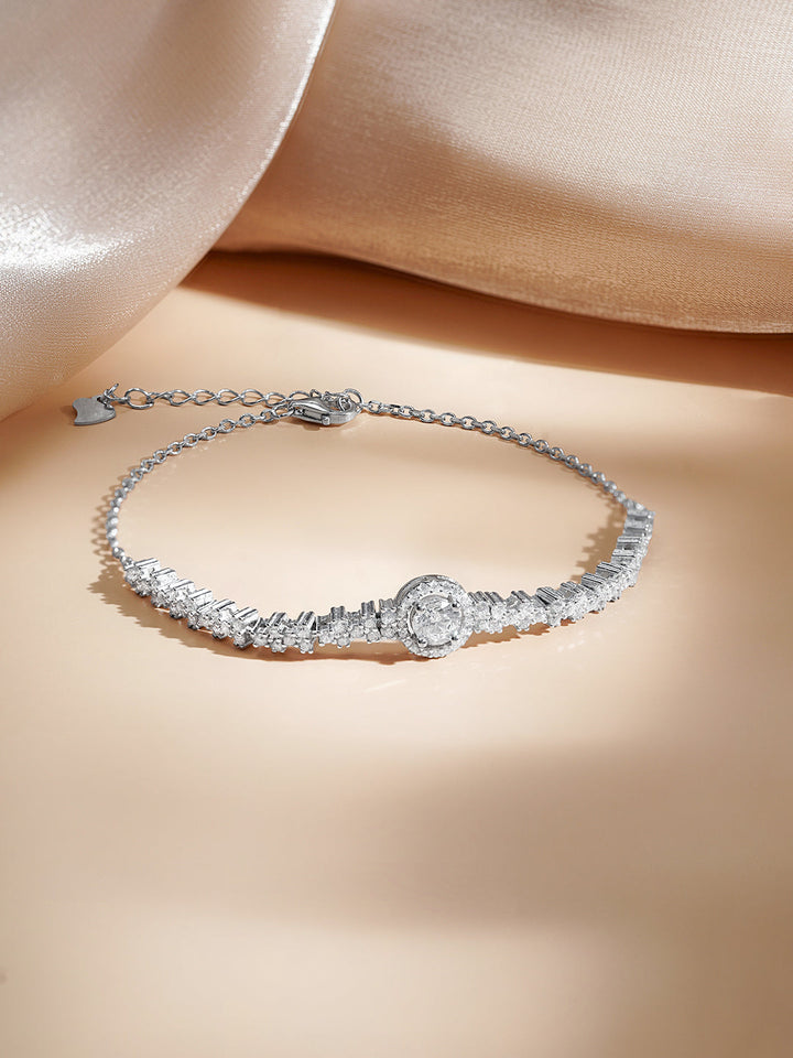 925 Fine Silver Solitaire Glow Bracelet