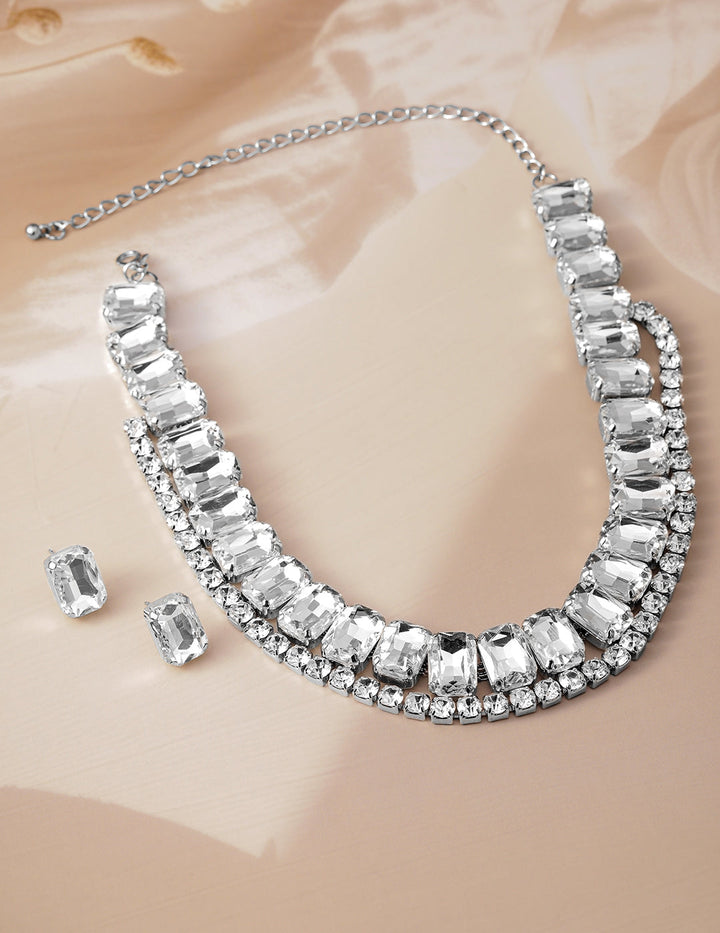 Crystal Studded Choker Set