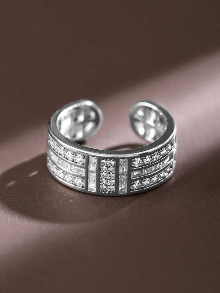 American Diamond Zirconia Adjustable Ring