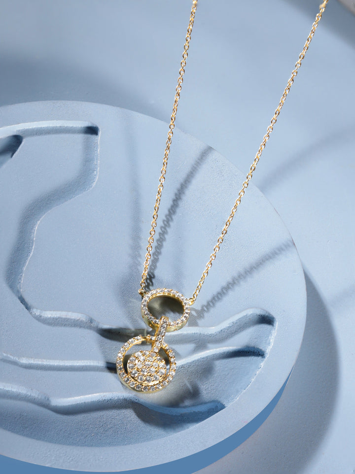 Dazzling AD Studded Pendant Necklace