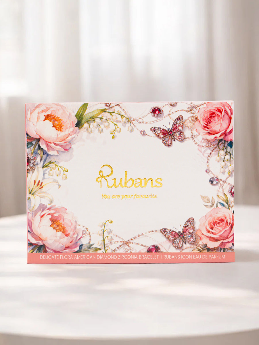 Delicate Flora Bracelet & Perfume Gift Box