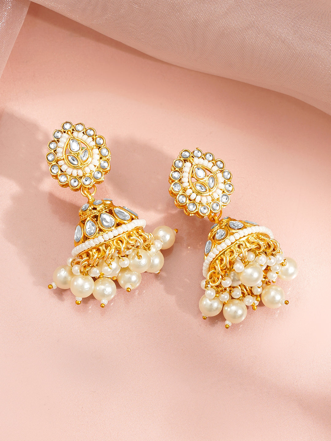 Gold-Plated Kundan Pearl Choker Jewellery Set