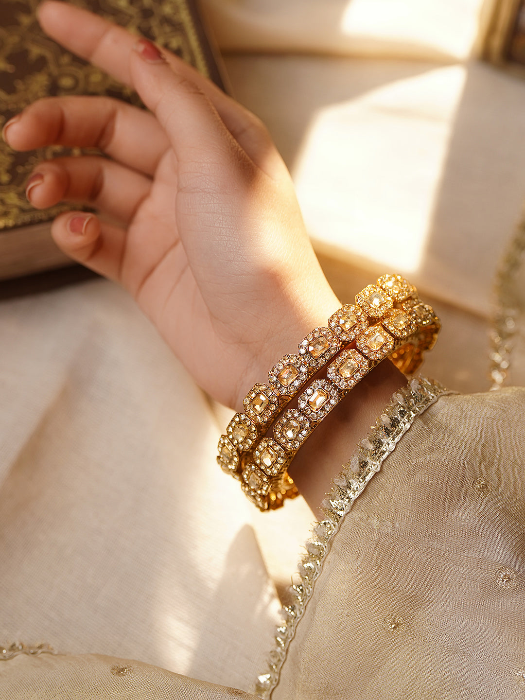 Occasion Shine Gold-Plated Bangles