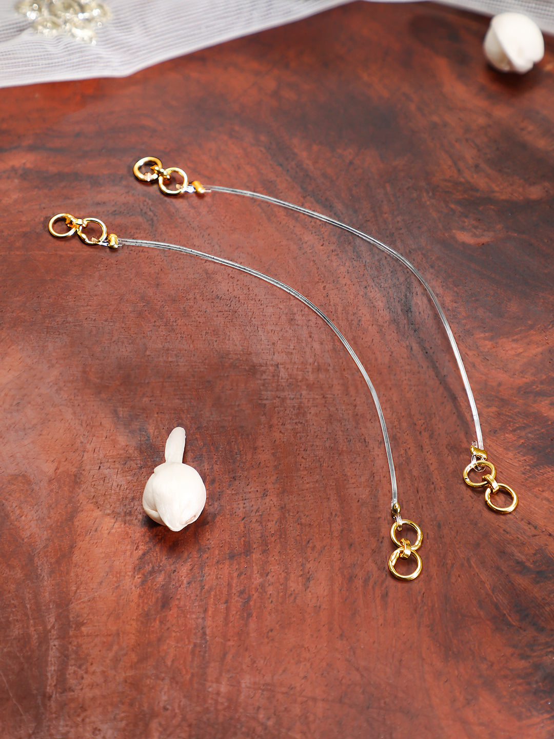 Rubans Dual Gold & Silver-Plated Invisible Ear Kan Chain for Earring Support