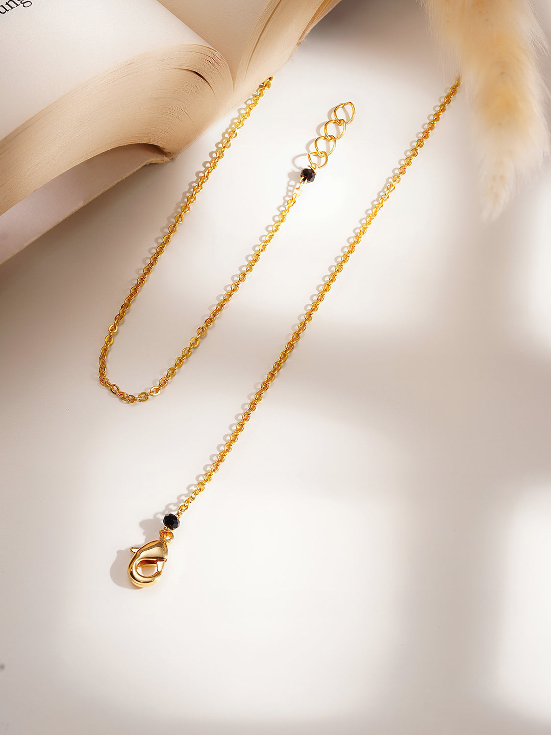 Silver Cubic Zirconia Halo Drop Mangalsutra