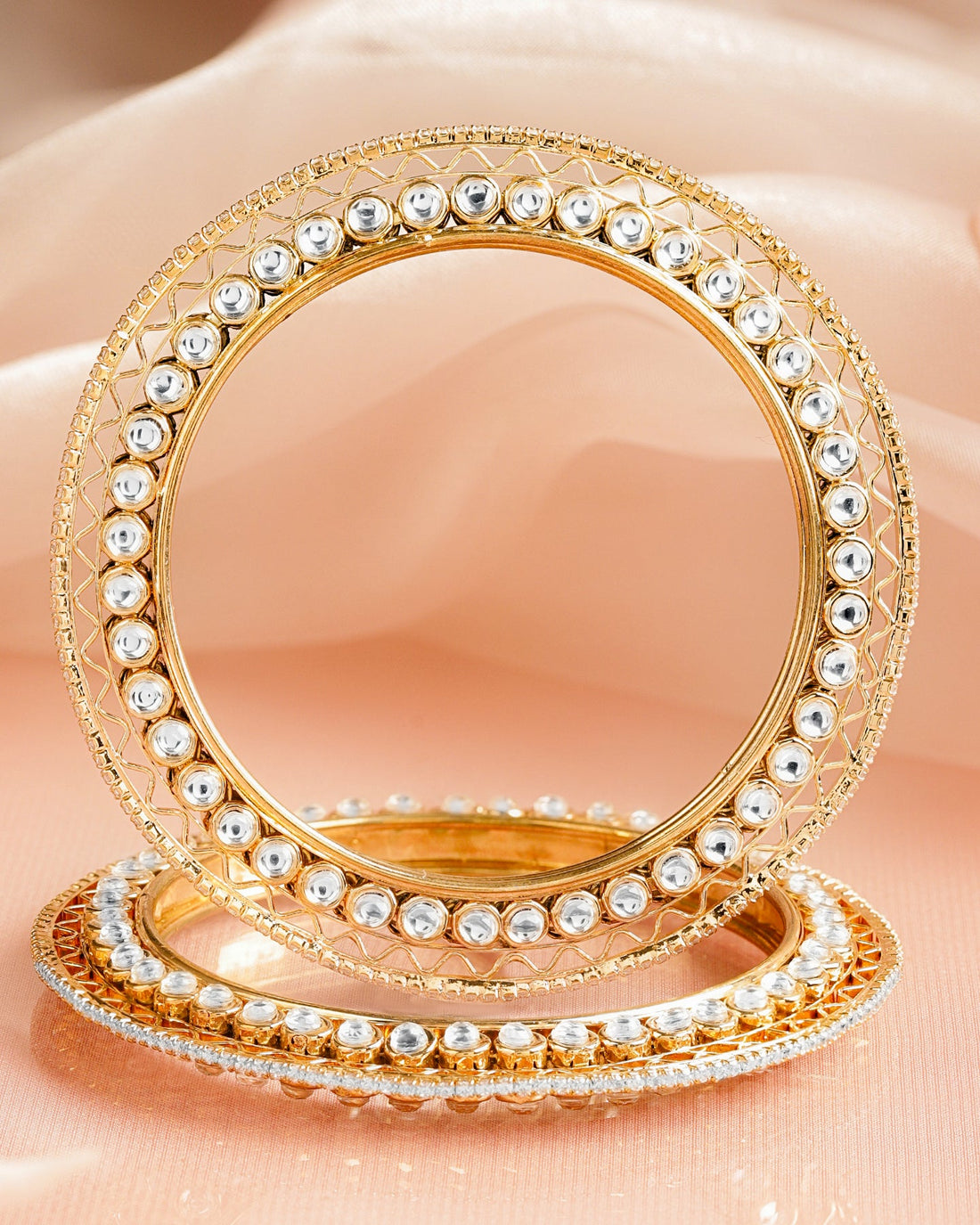 American Diamond Zirconia Bangles Set Of 2