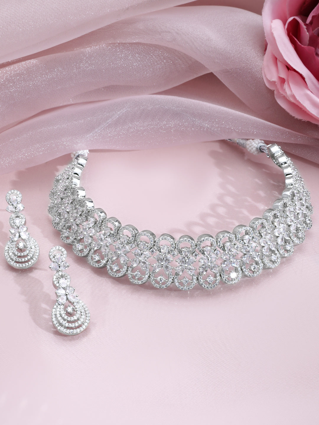 American Diamond Zirconia Choker Set
