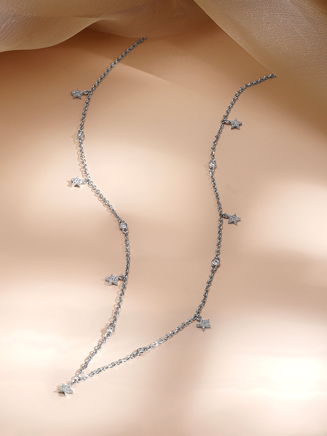 925 Fine Silver Celestial Star Necklace