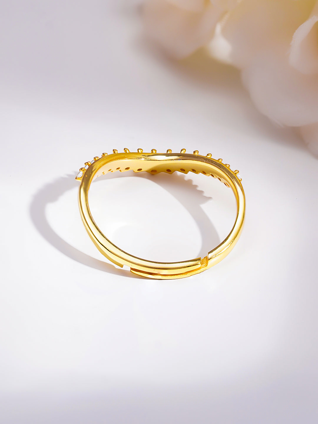 925 Fine  Silver Glittering Crown Ring
