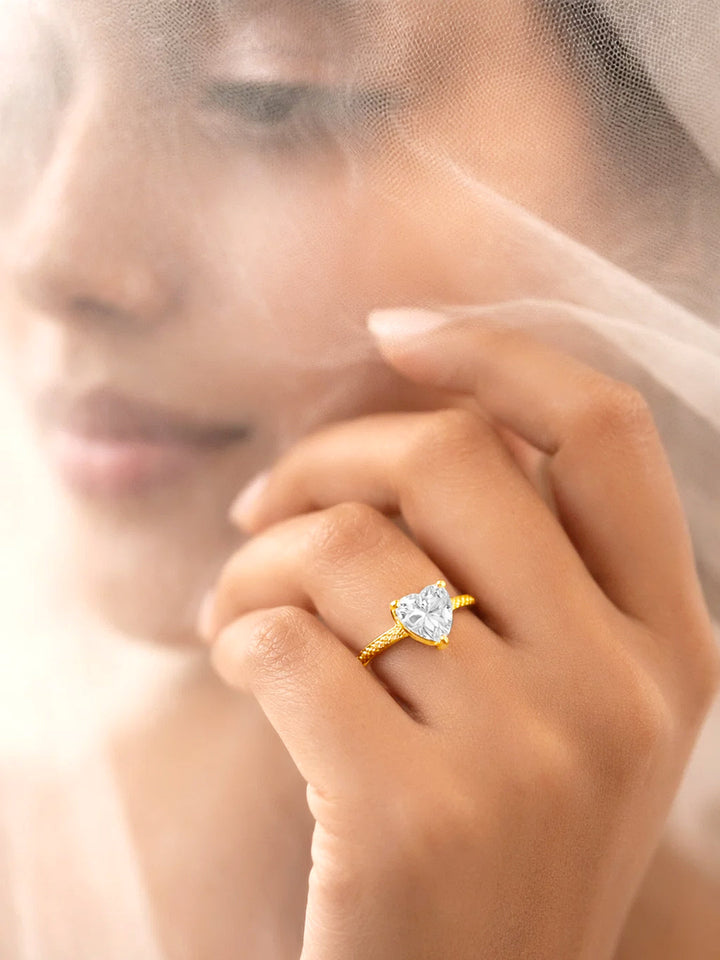 925 Fine  Silver Classic Solitaire Ring