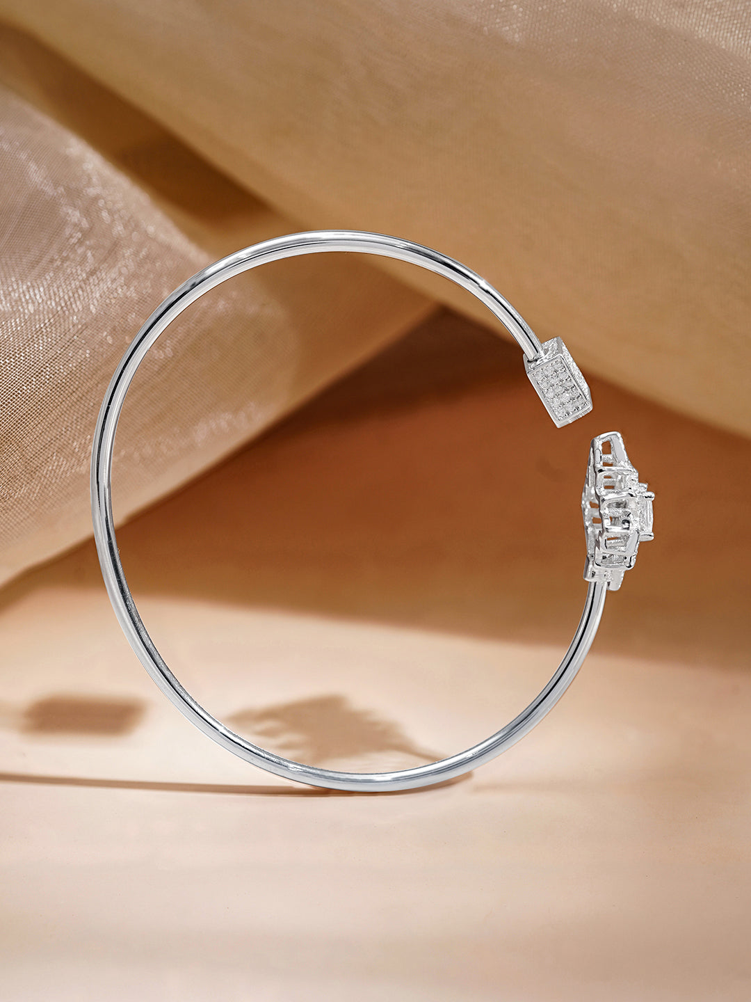 925 Fine Silver Crystal Bloom Bracelet