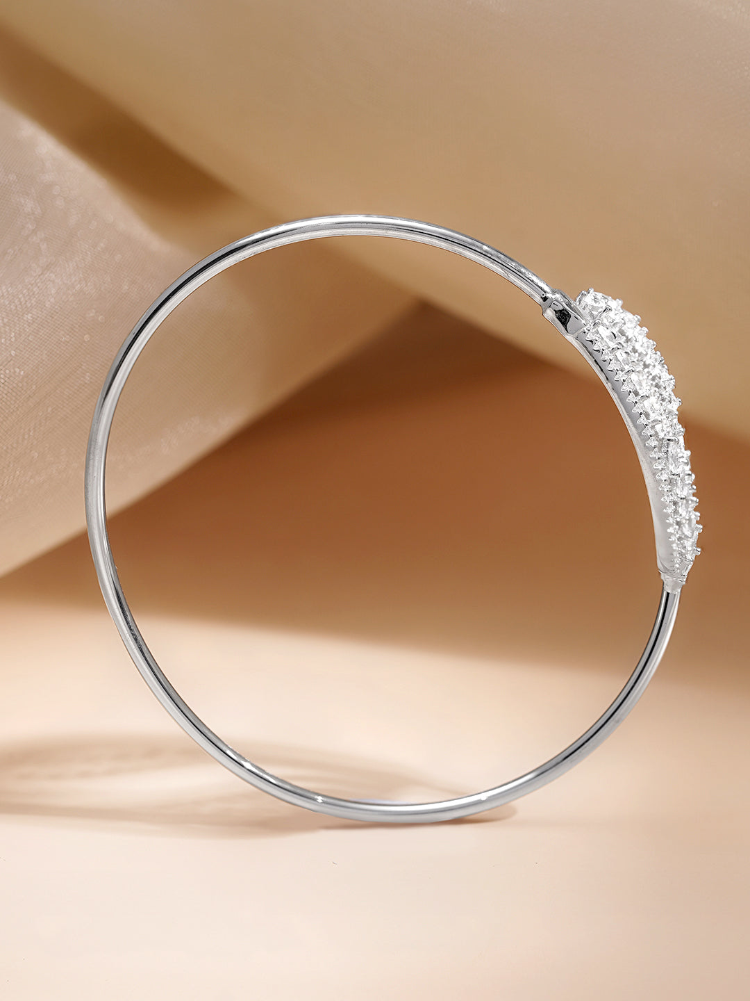 925 Fine Silver Nature Crystal Leaf Bracelet