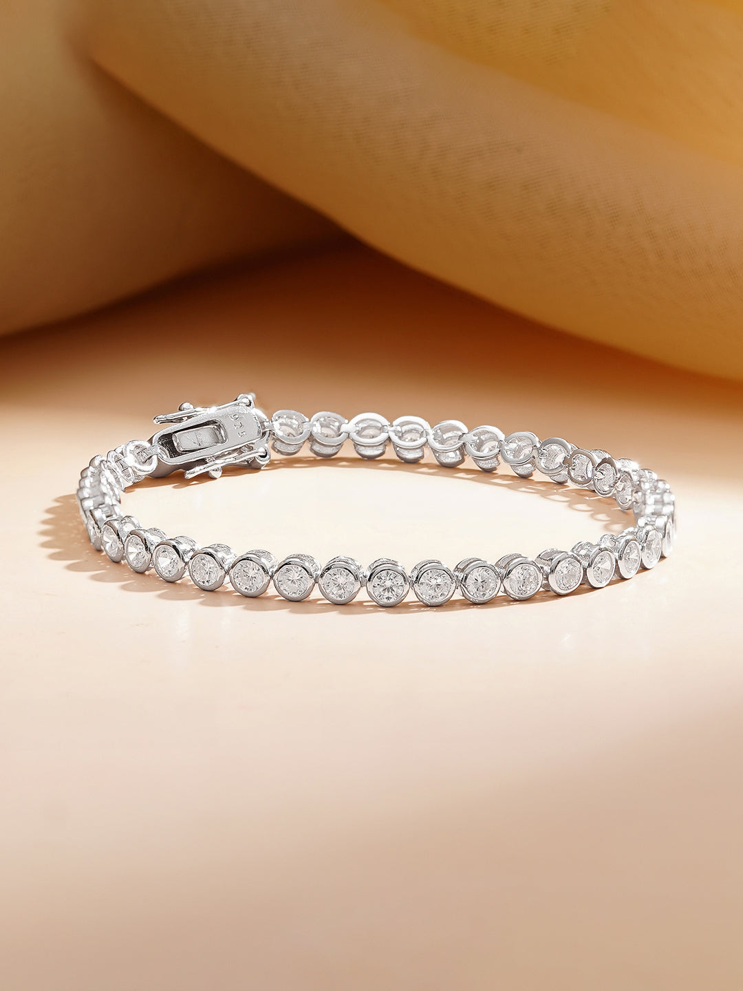 925 Fine Silver Sparkling Zirconia Tennis Bracelet
