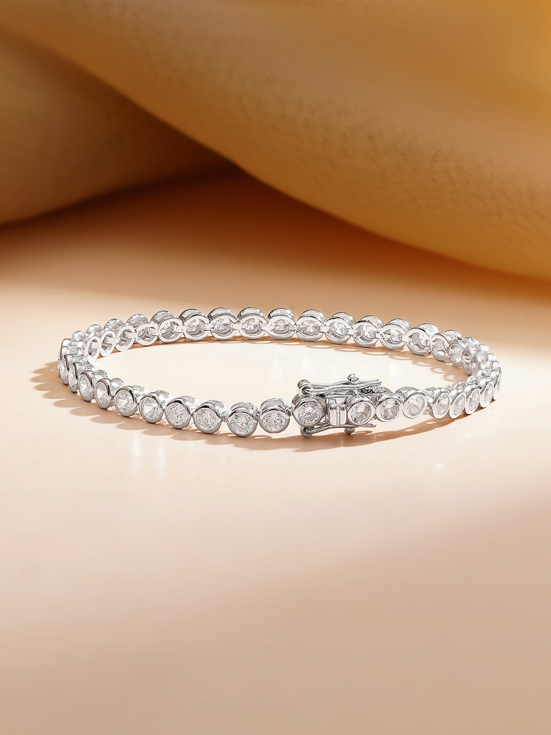 925 Fine Silver Sparkling Zirconia Tennis Bracelet