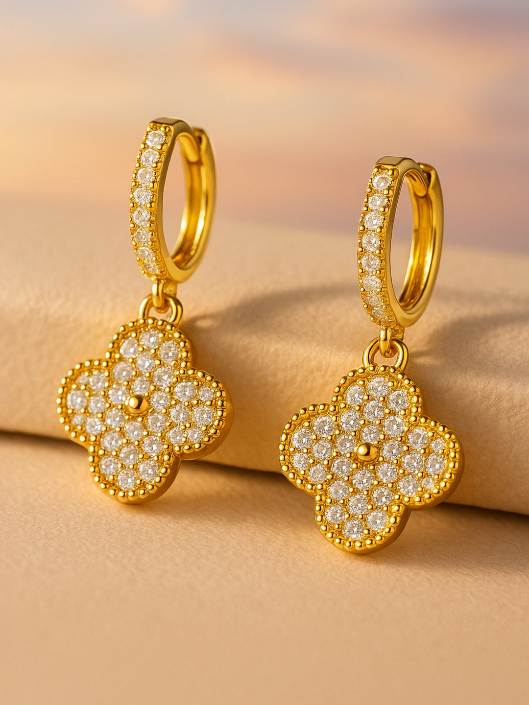 Petal Glow Drops Hoops