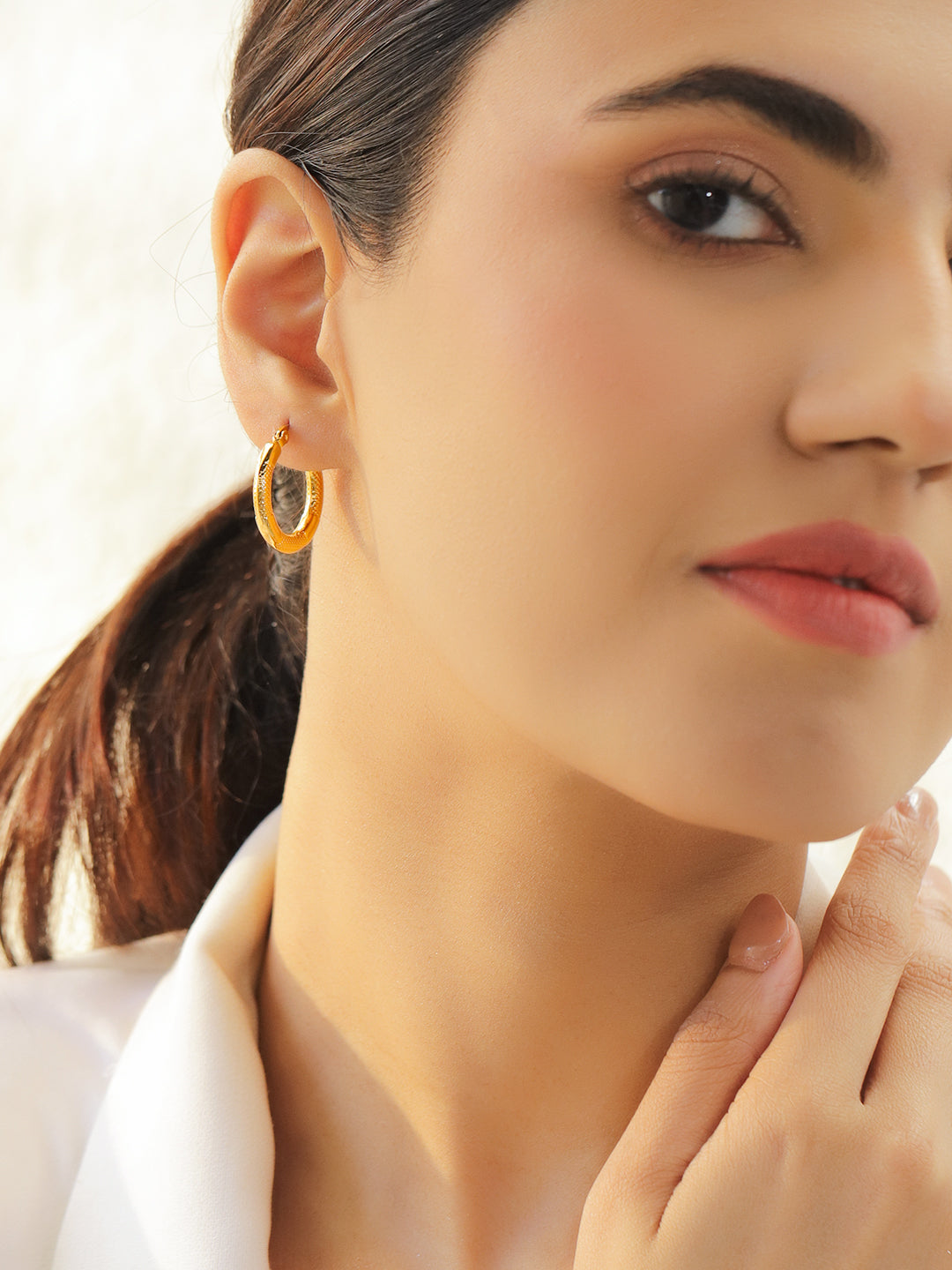 Gold Toned Hoop Earrings