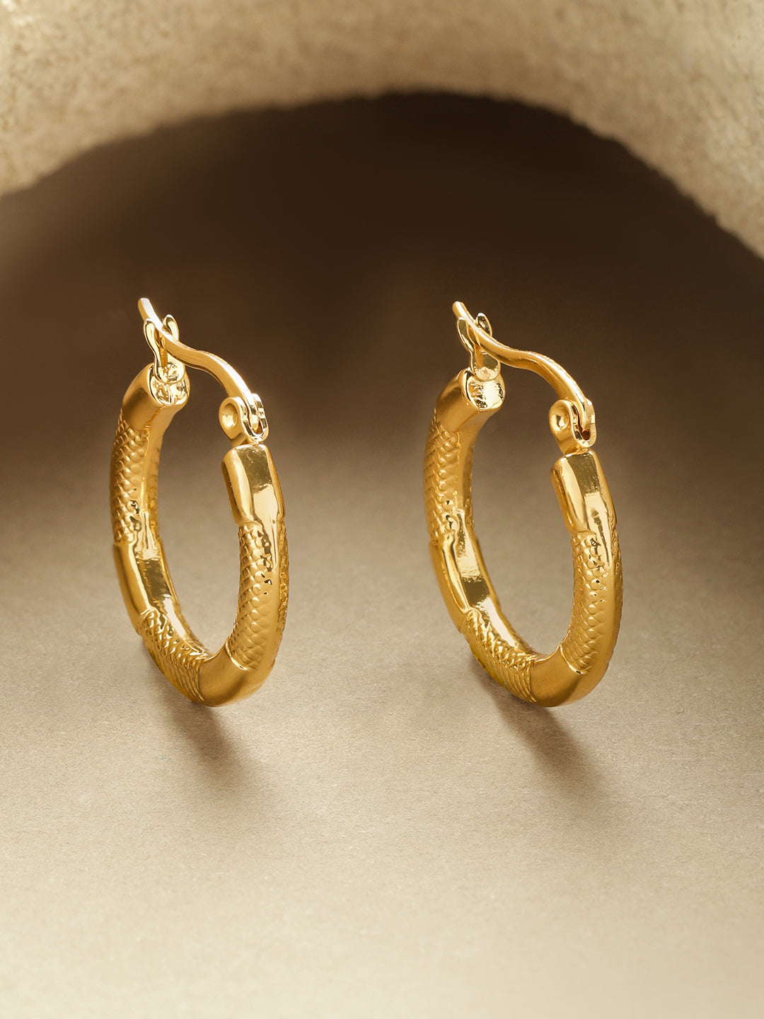 Gold Toned Hoop Earrings