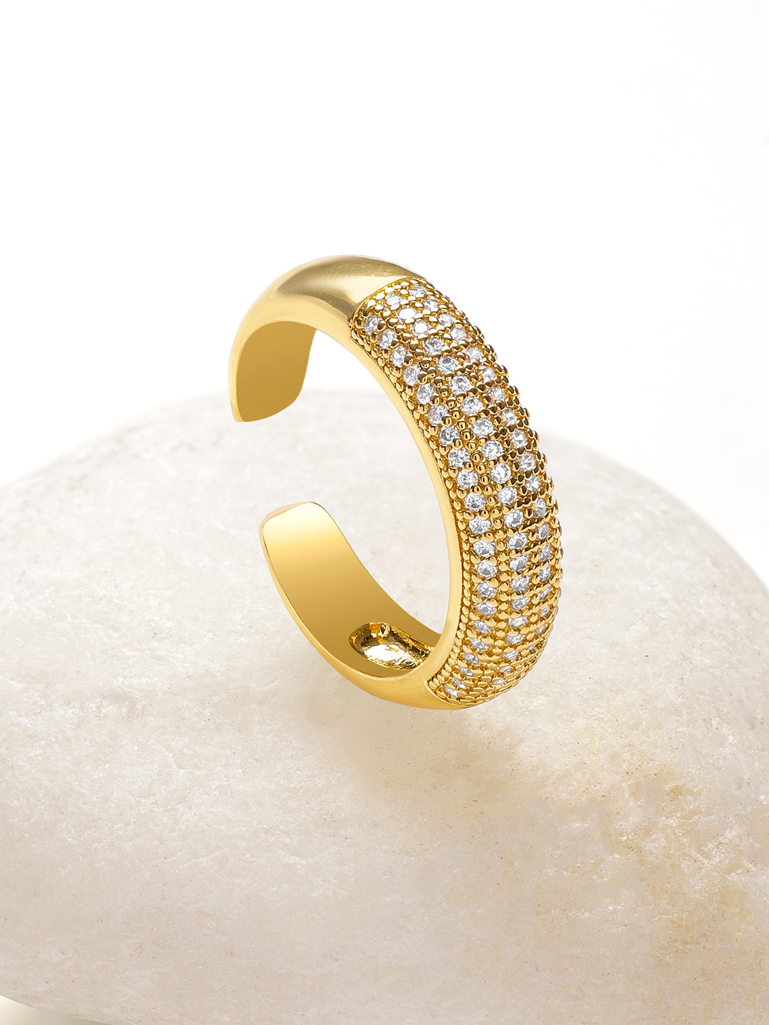 Pave Studded Adjustable Ring
