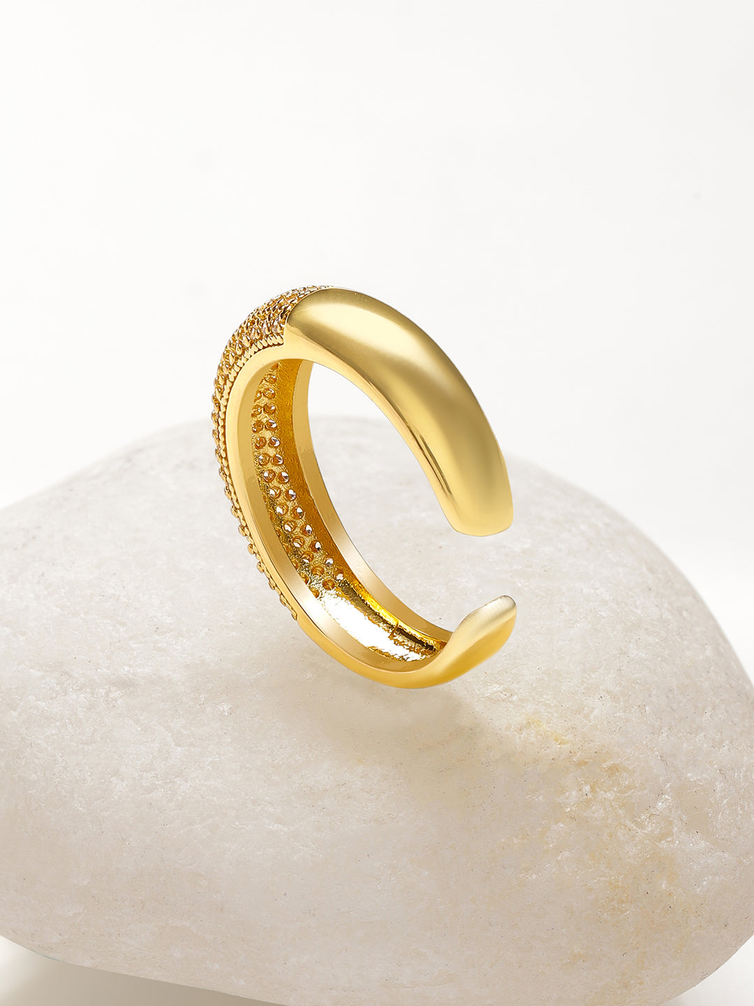 Pave Studded Adjustable Ring