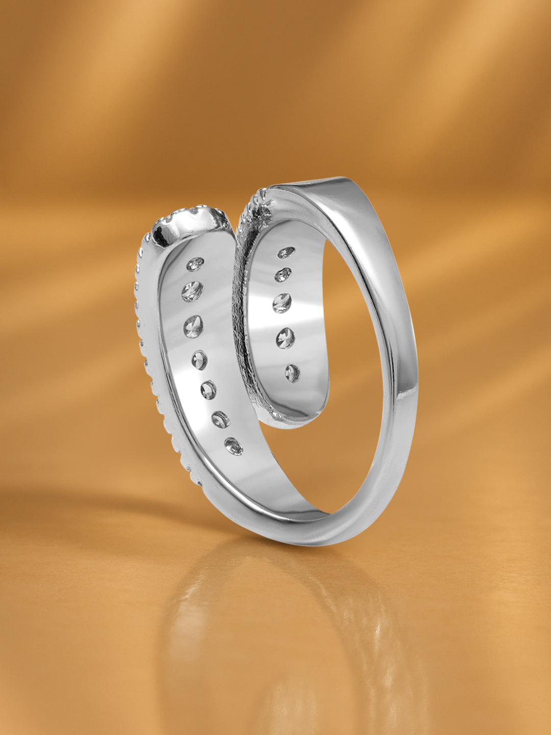 Dual-Band American Diamond Zirconia Ring