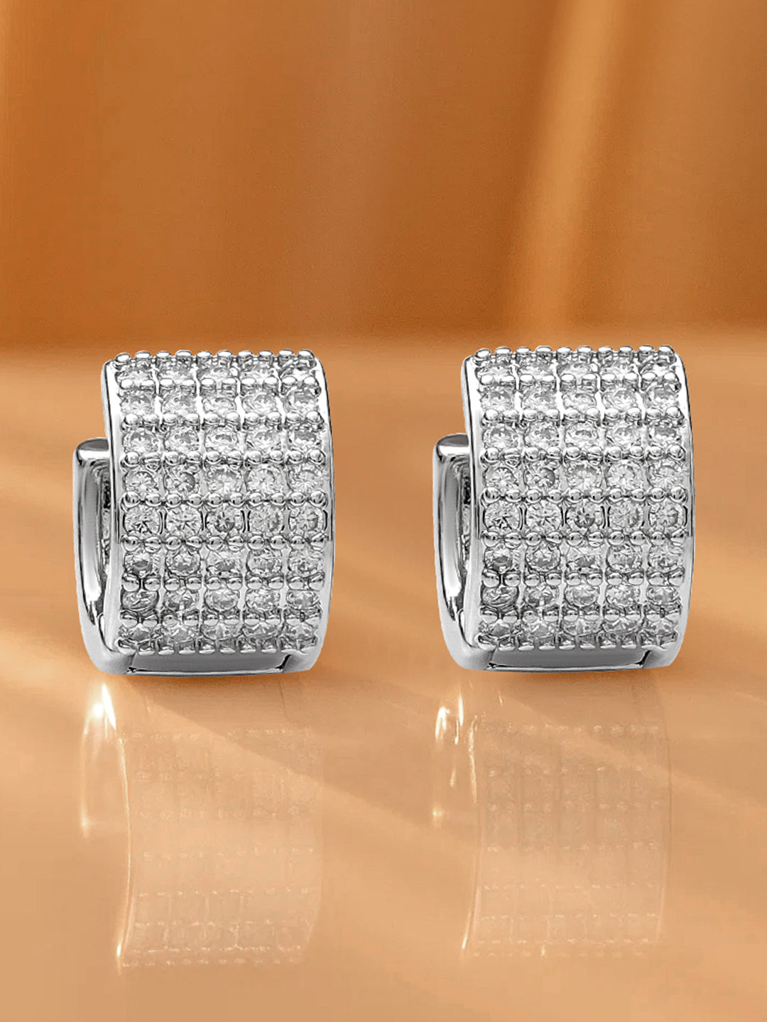 Eternal Whisper American Diamond Zirconia Hoops