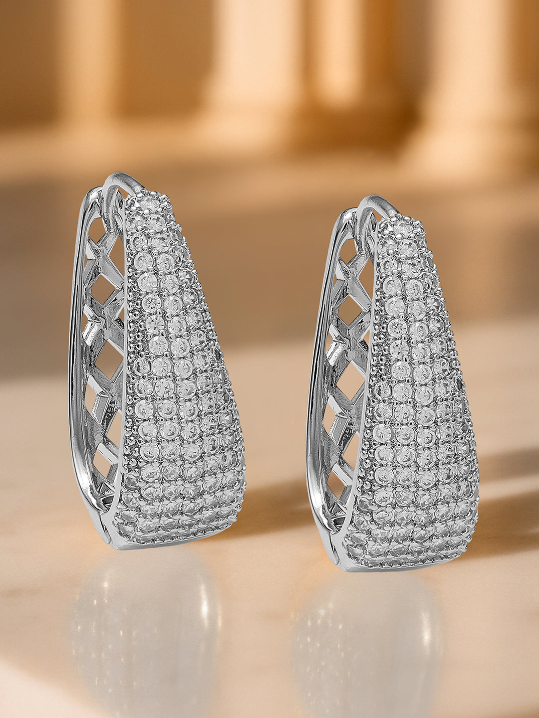 Diamond-Dust Dreamshine Silver Hoop Earrings