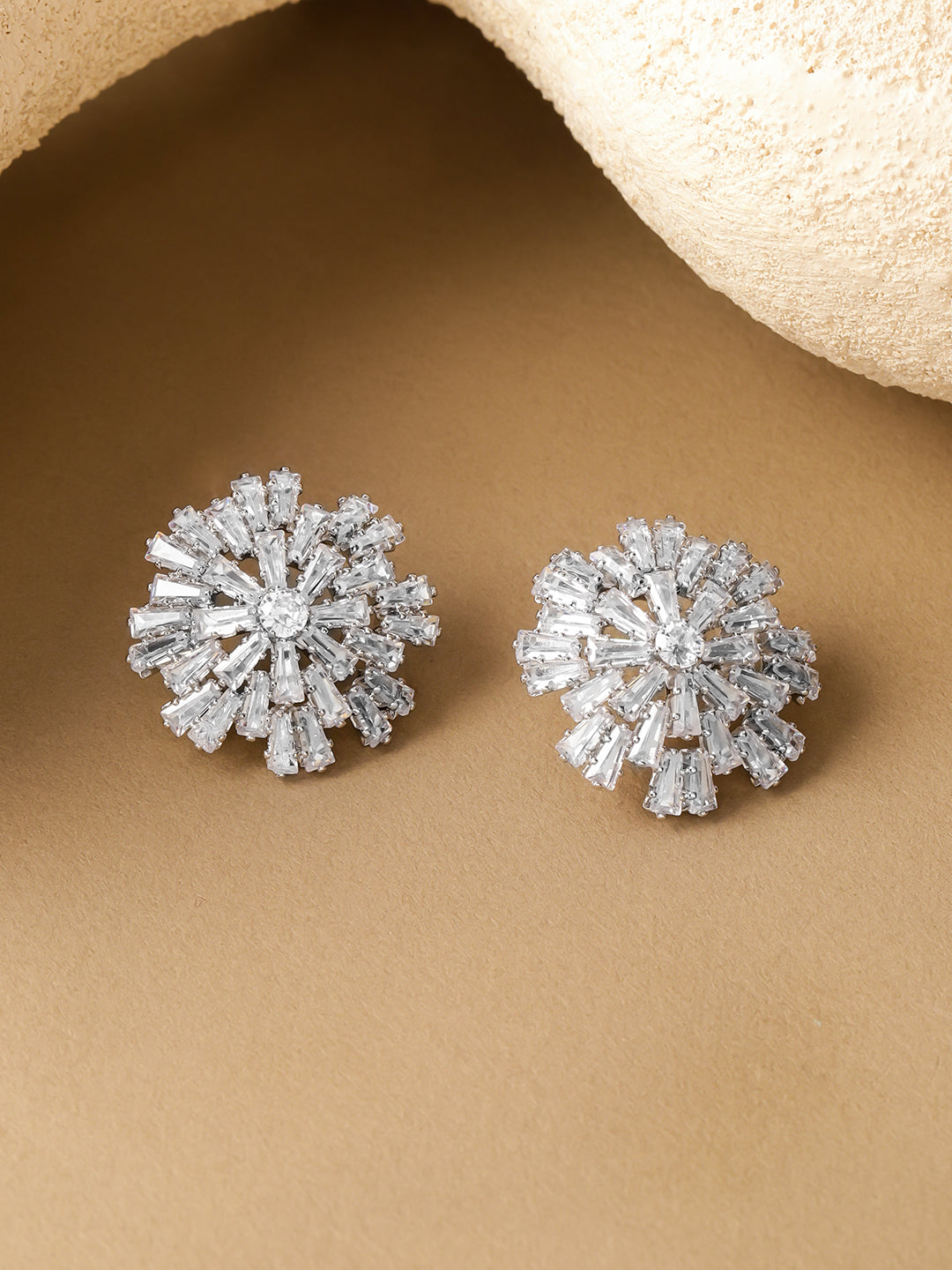 Snowflake Crystal Stud Earrings