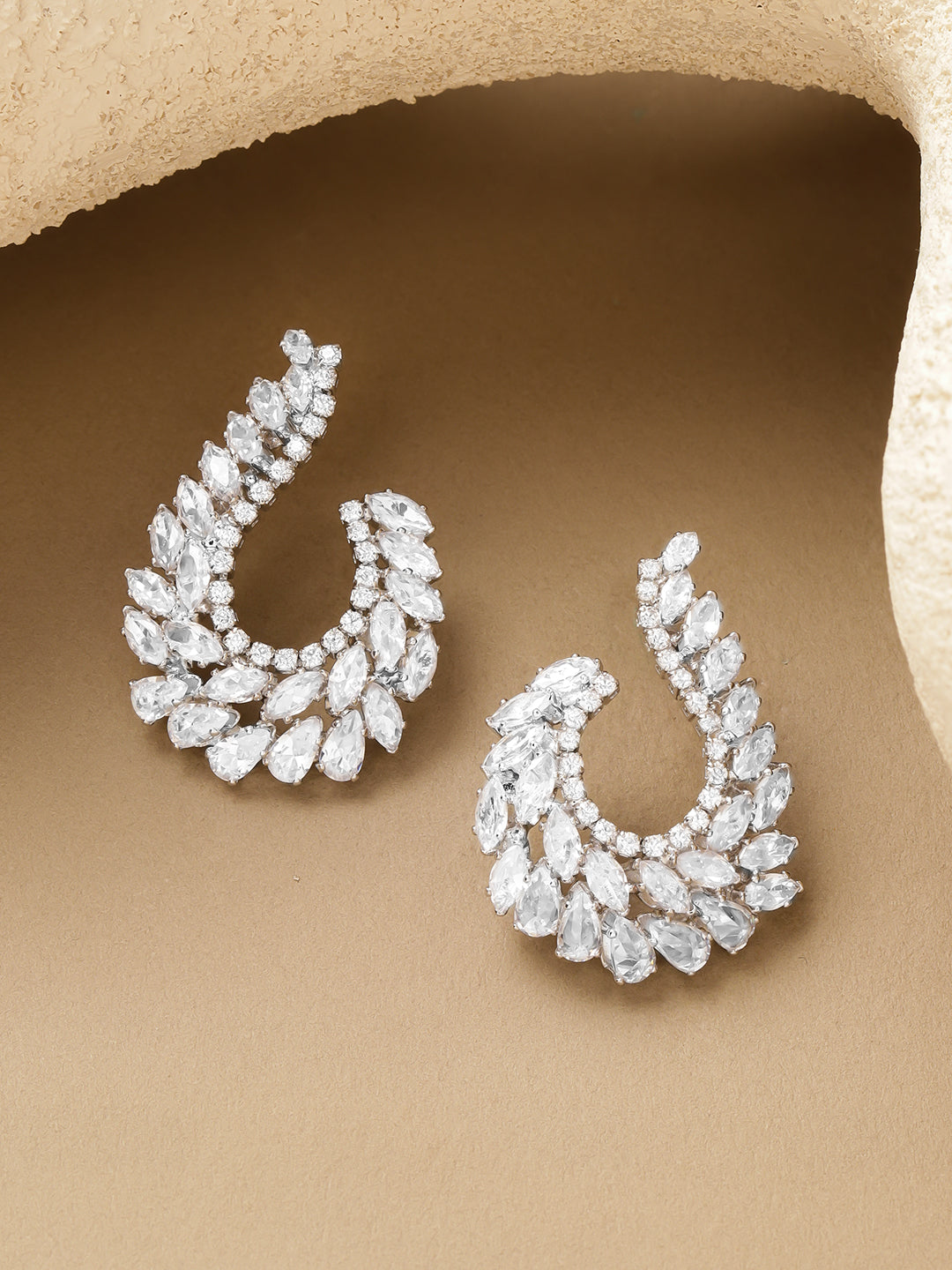 American Diamond Zirconia Studded Earrings