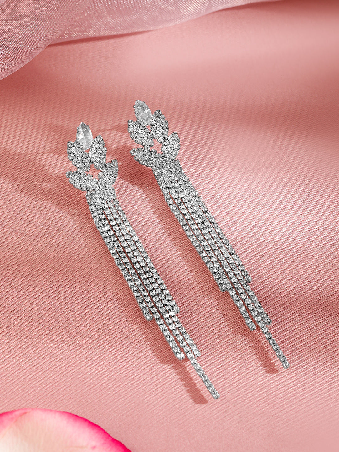 Evening Shine Tassel Statement Earrings