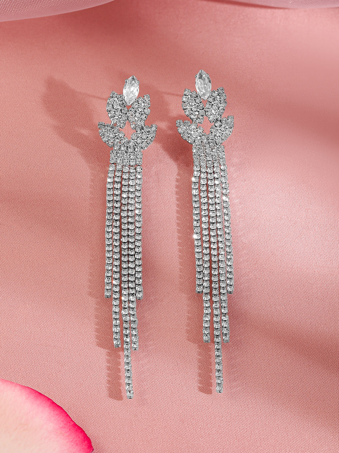 Evening Shine Tassel Statement Earrings