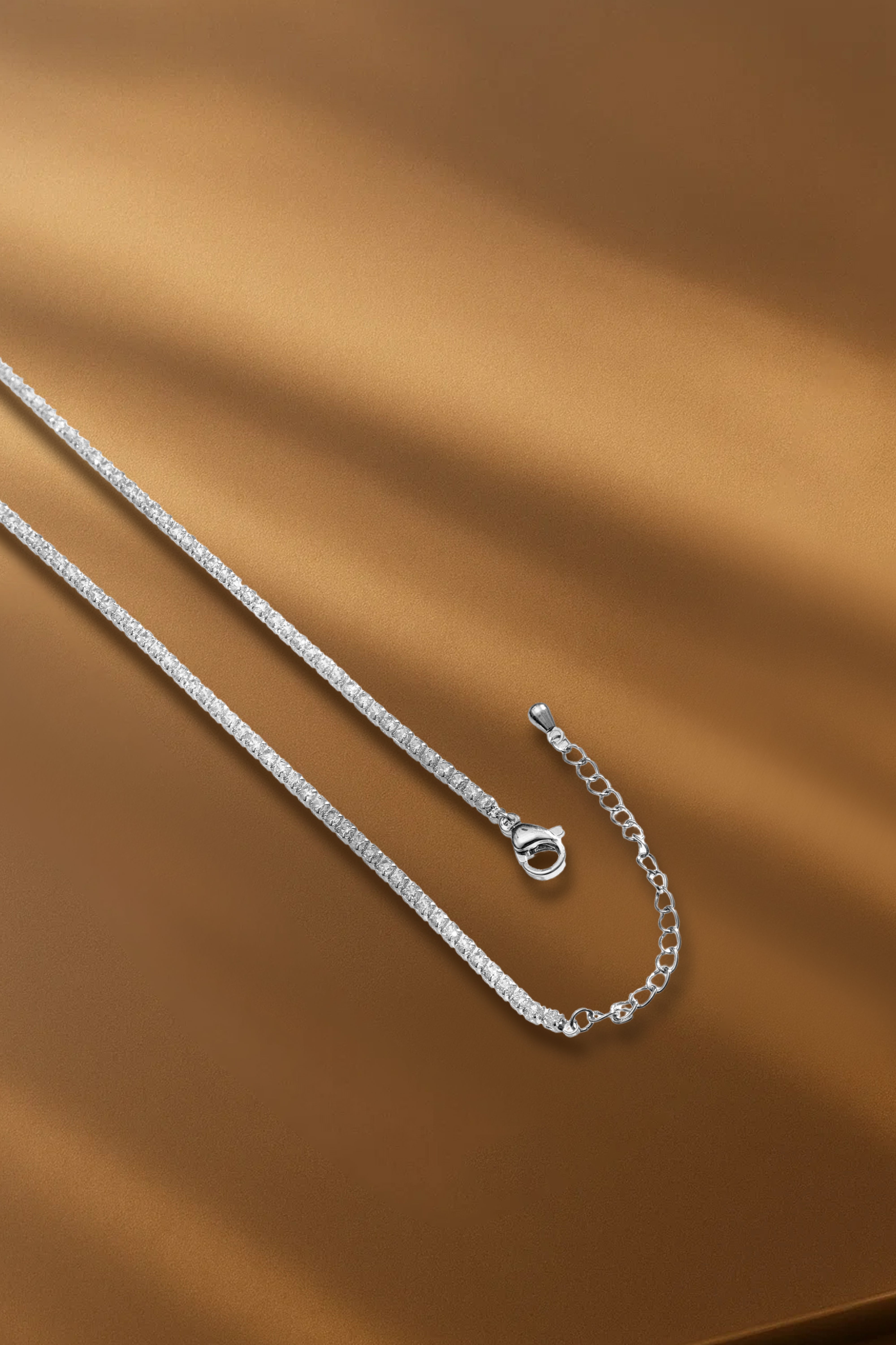 Minimal American Diamond Zirconia Studded Necklace