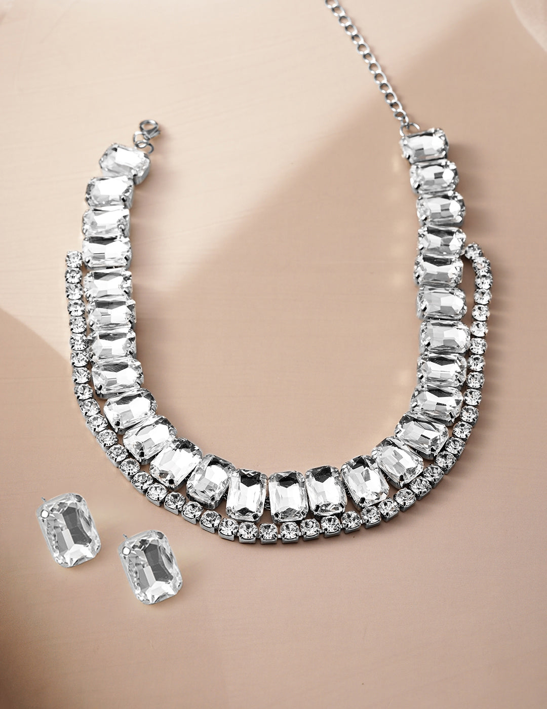 Crystal Studded Choker Set