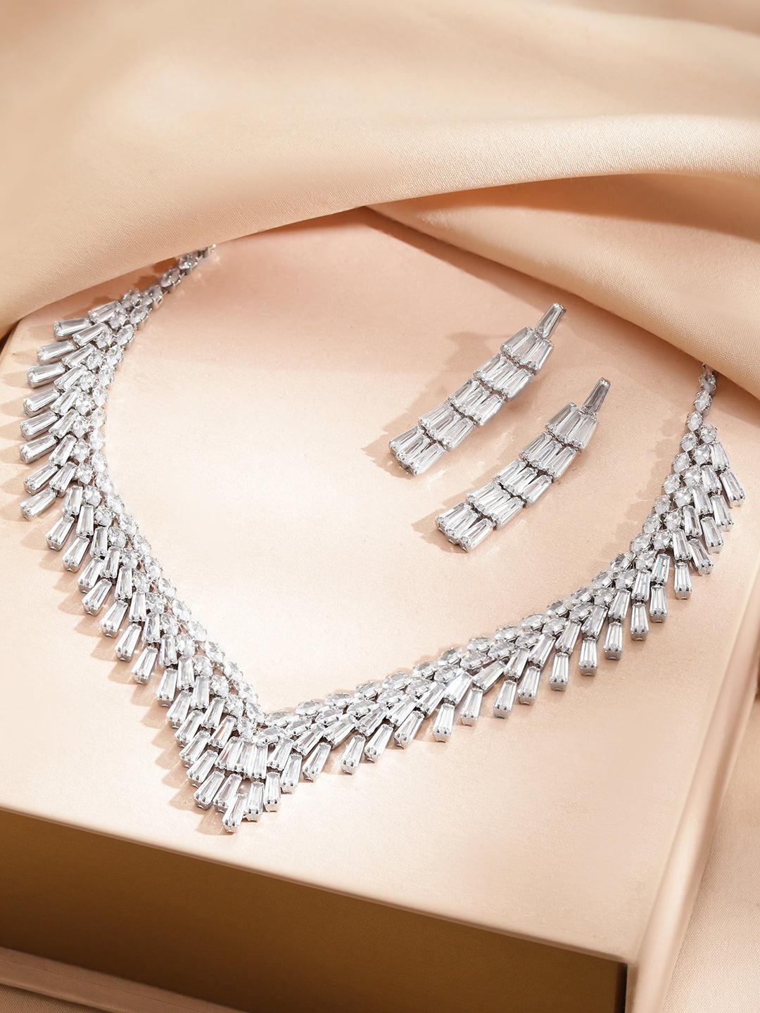 Multi Crystal Necklace Set