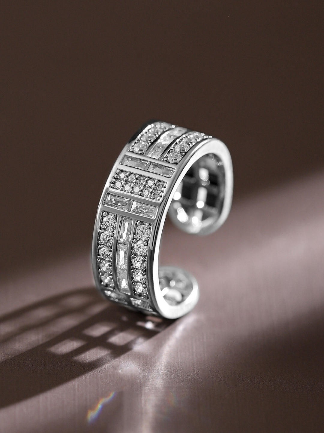 American Diamond Zirconia Adjustable Ring