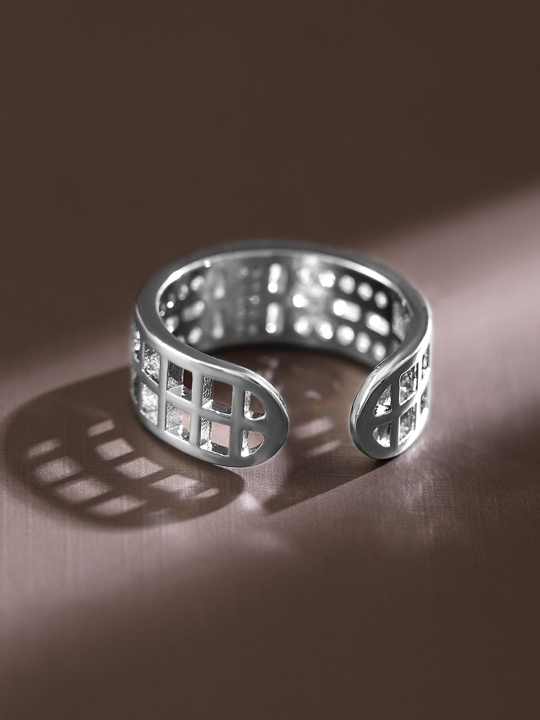 American Diamond Zirconia Adjustable Ring