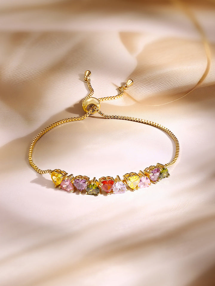Heart Motif Multicolor Bracelet
