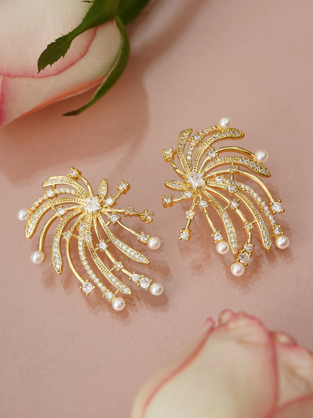 Twinkling Firework-Inspired Crystal Studs