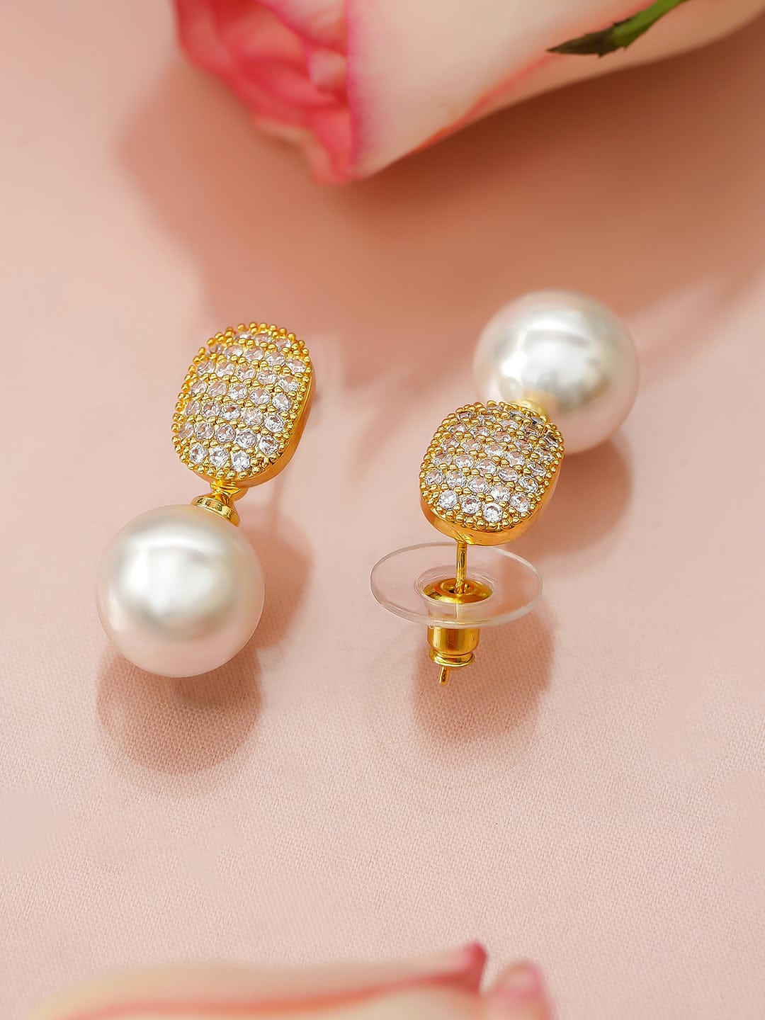 Brilliance & Pearl Drop Earrings