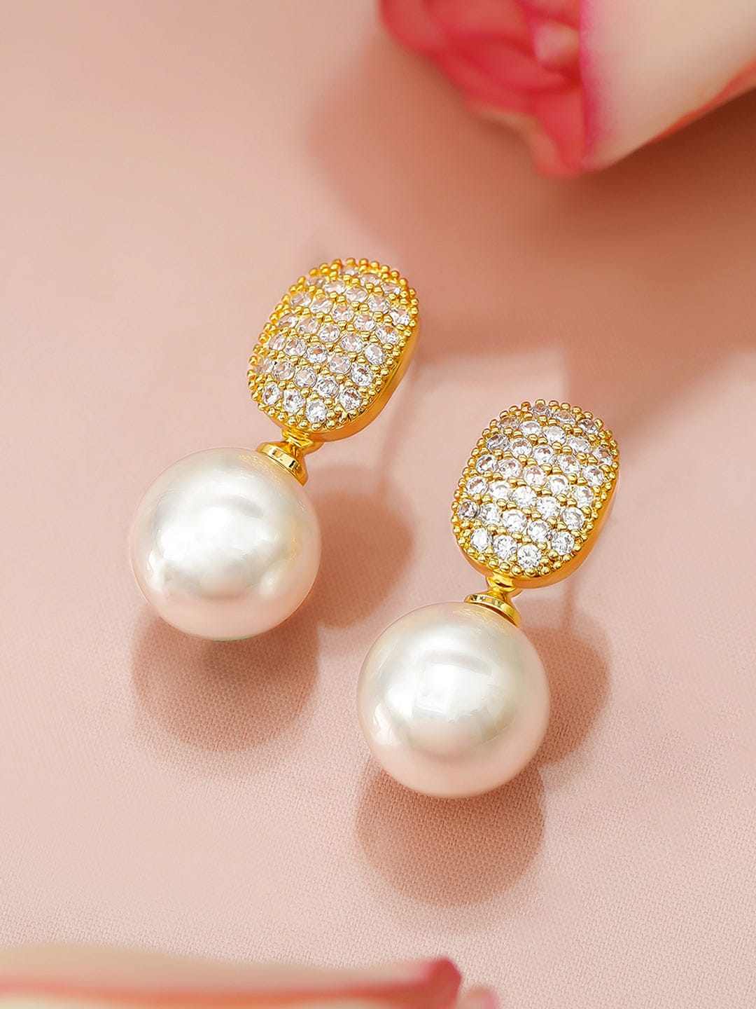 Brilliance & Pearl Drop Earrings