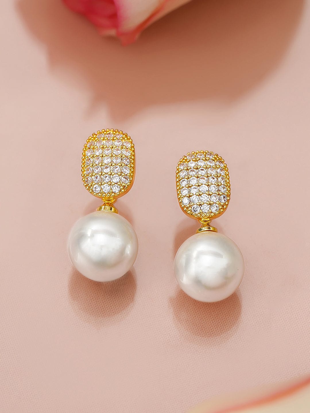Brilliance & Pearl Drop Earrings