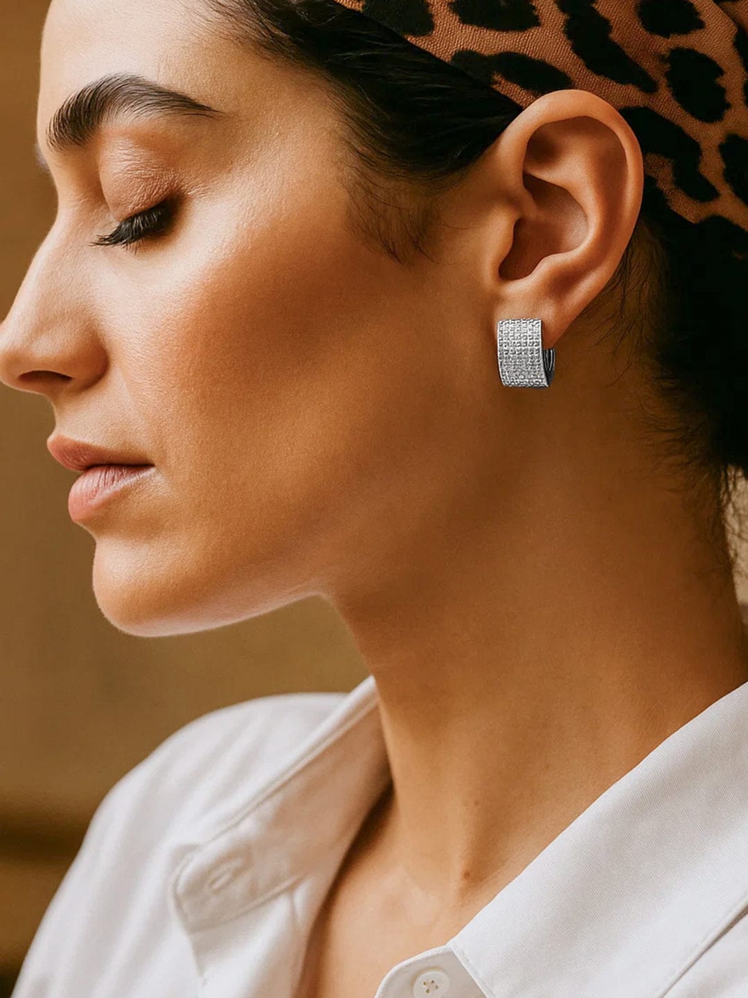 Eternal Whisper American Diamond Zirconia Hoops