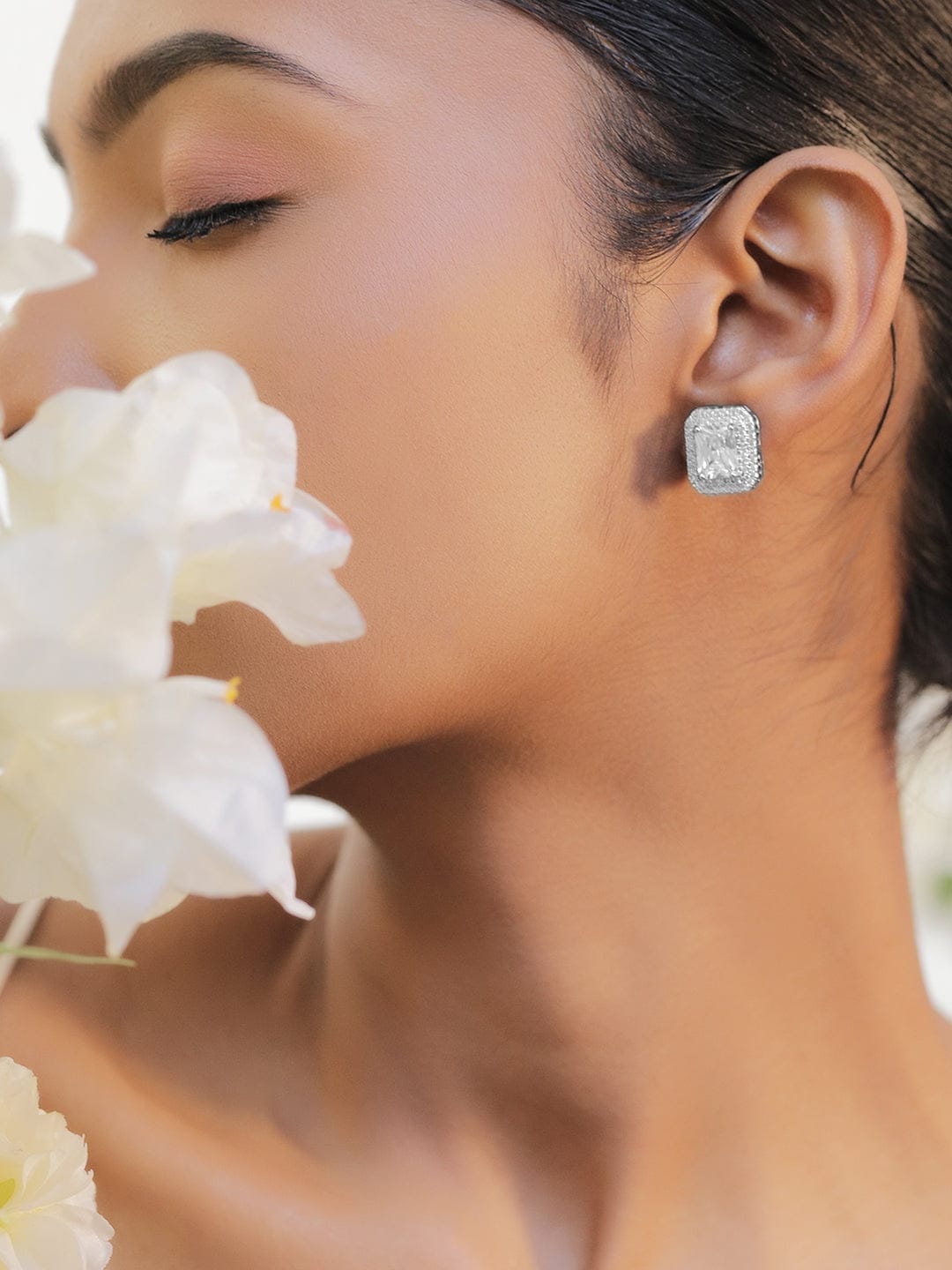 Minimal Luxe Crystal American Diamond Zirconia Studs