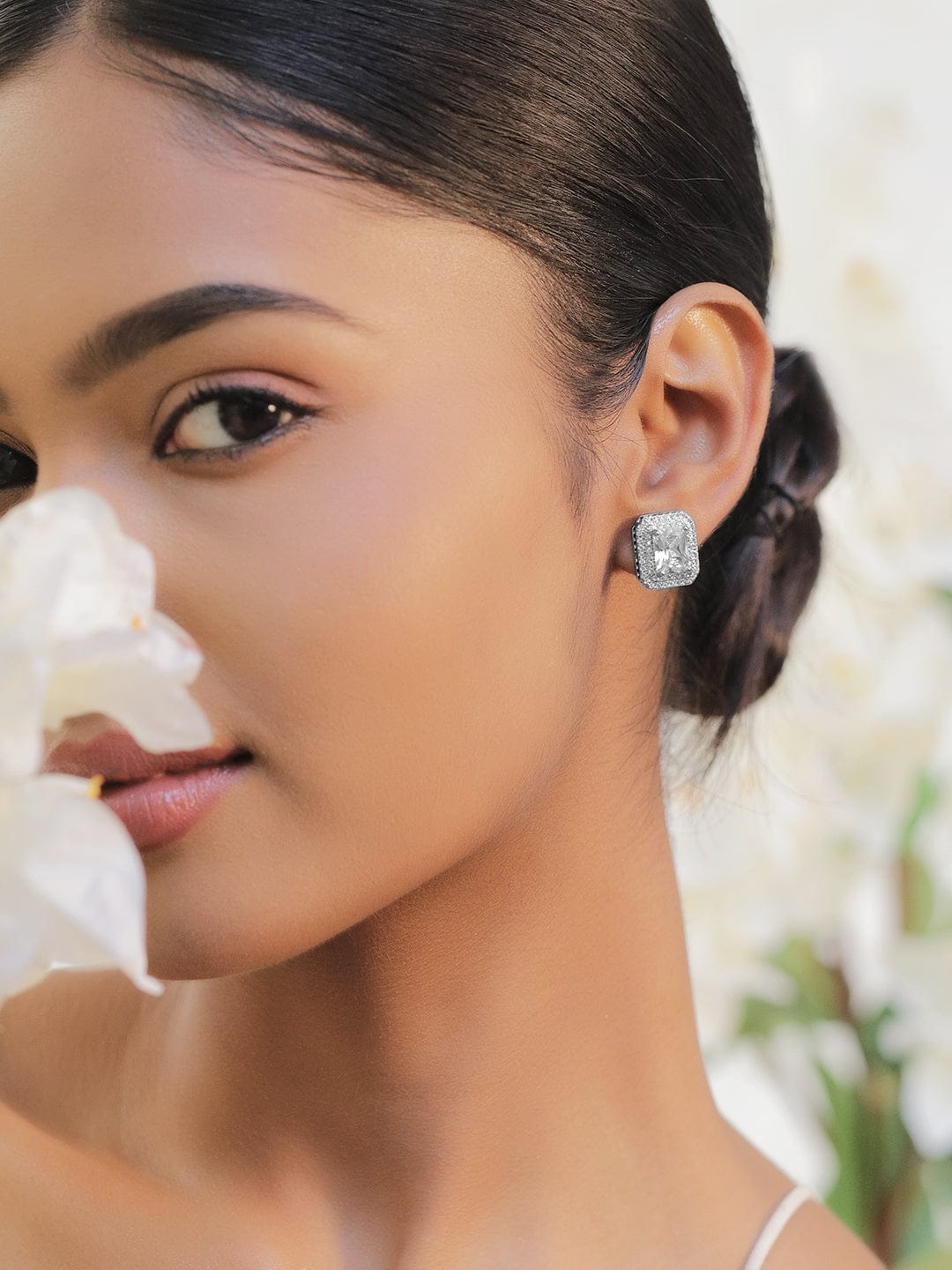 Minimal Luxe Crystal American Diamond Zirconia Studs