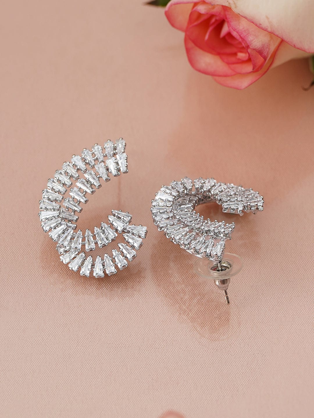 Modern Curves American Diamond Zirconia Studs
