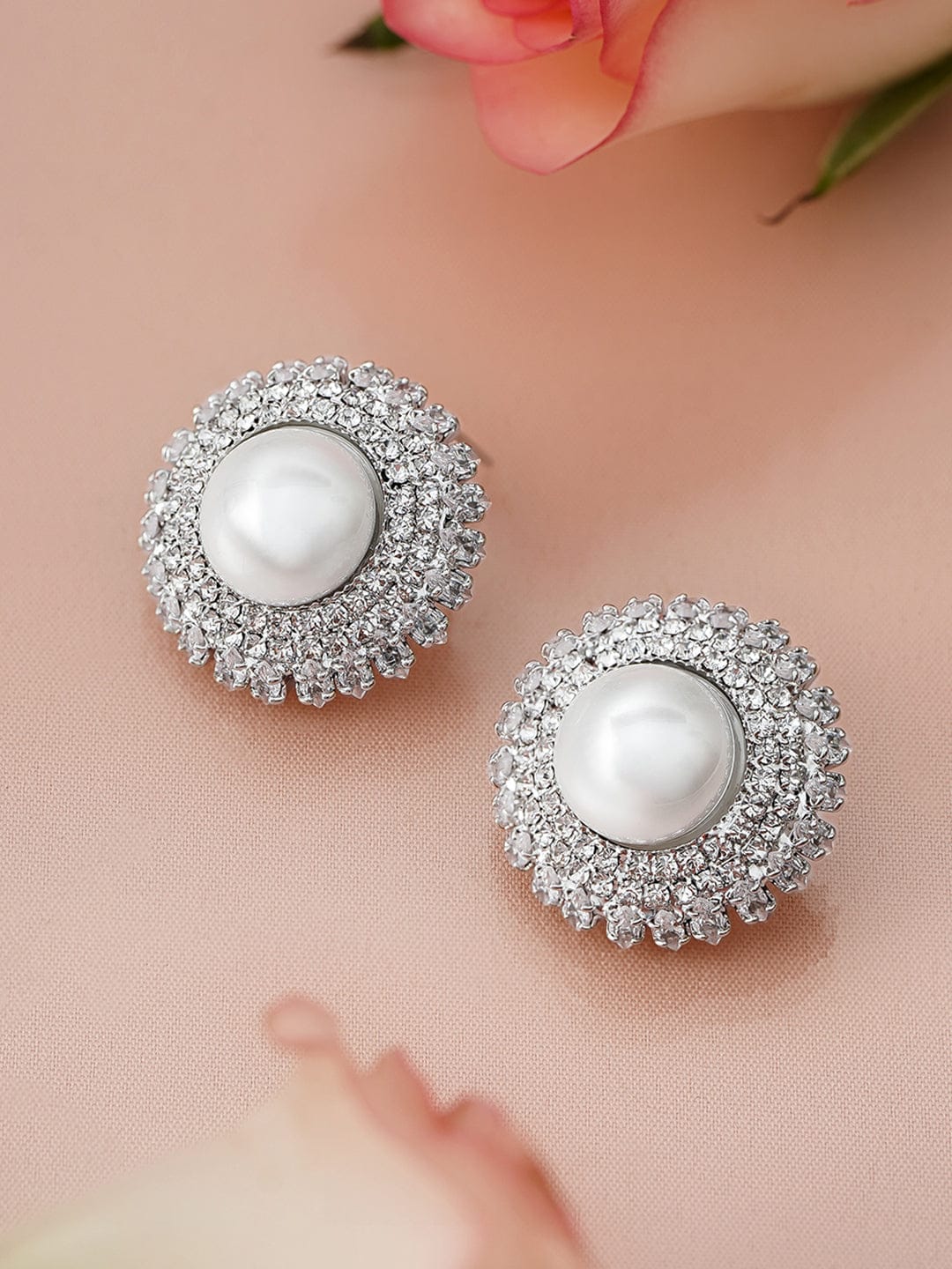 Pearl Touch American Diamond Zirconia Studs