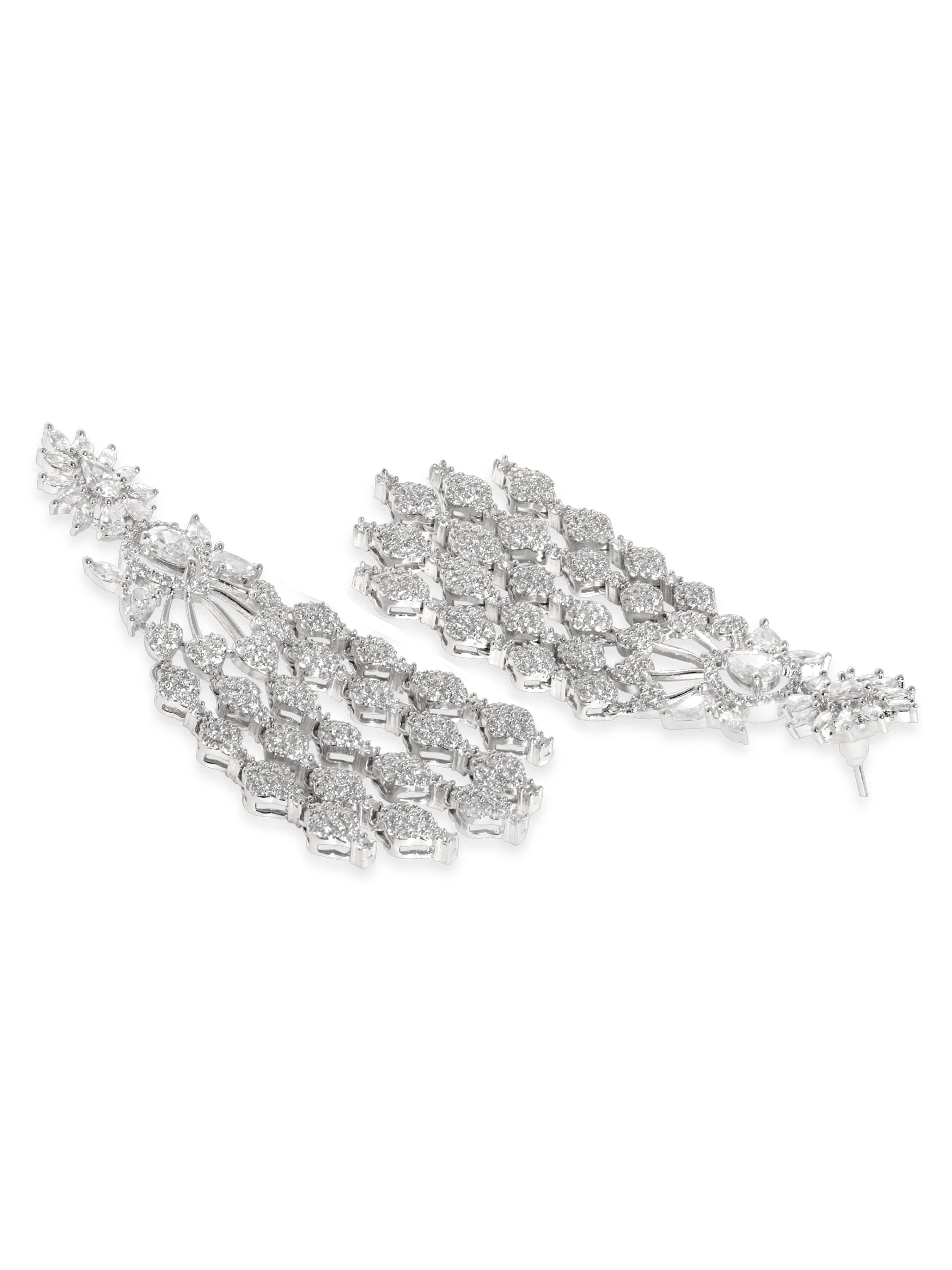 Contemporary Strands American Diamond Zirconia Danglers
