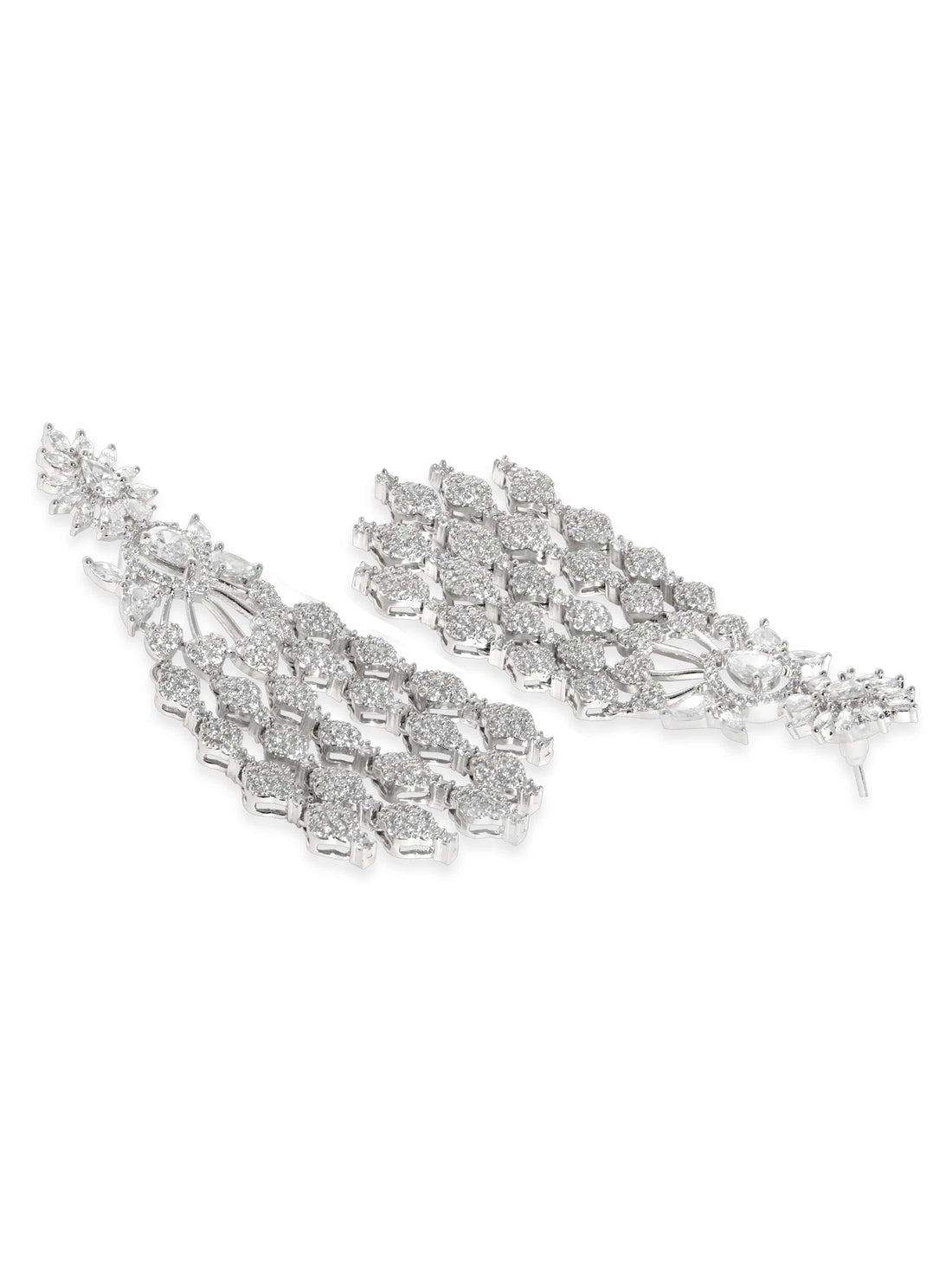Contemporary Strands American Diamond Zirconia Danglers