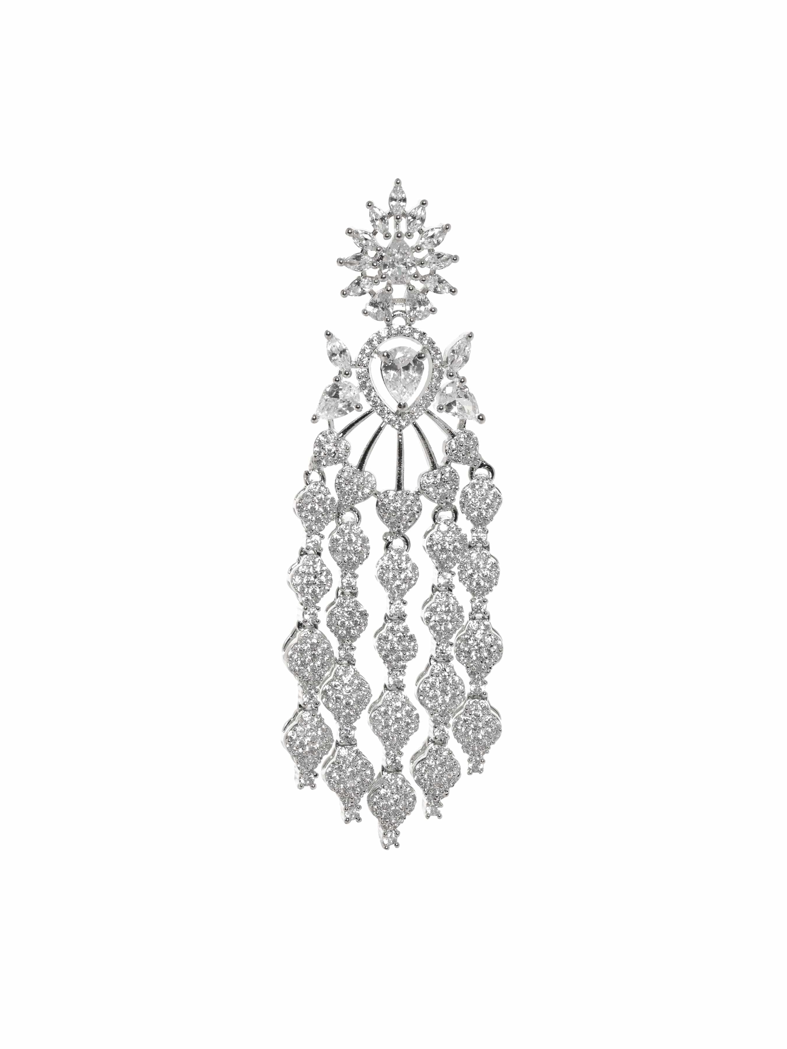 Contemporary Strands American Diamond Zirconia Danglers